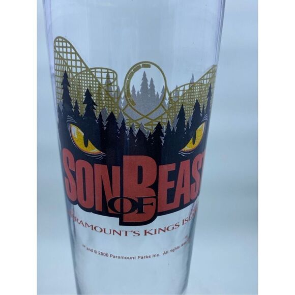 Kings Island Son of Beast Roller Coaster Amusement Park Pilsner Glass Paramount - Picture 6 of 10